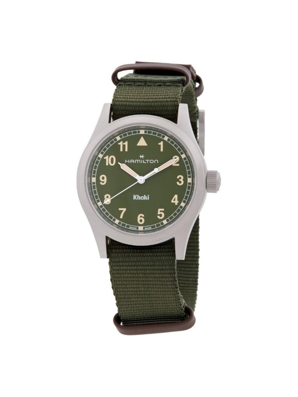 NWT Hamilton Khaki Field Quartz Green Dial Watch